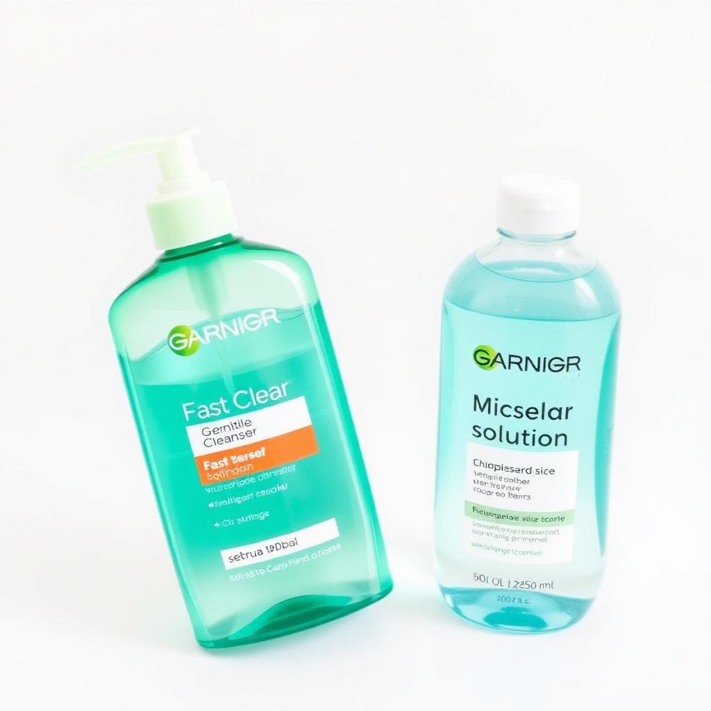 Garnier Fast Clear Gentel Cleanser 250ml + Solution Micellaire PS 400ml